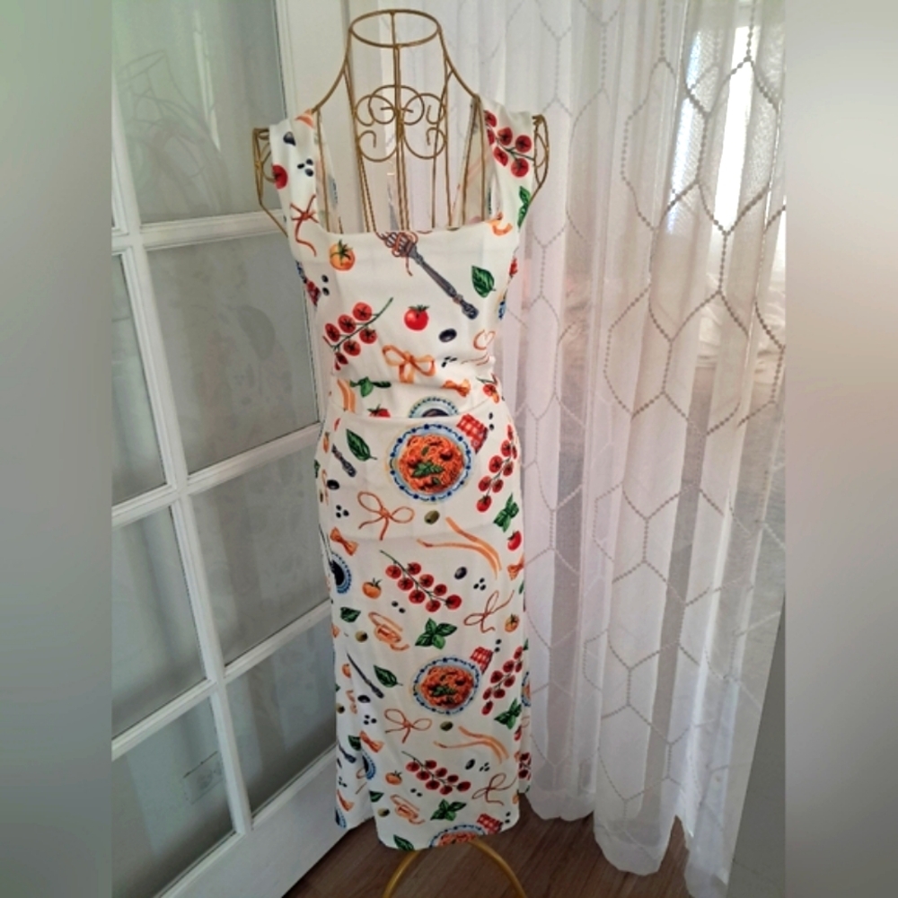 Fashion Nova Bon Appetit Colorful Printed Dress